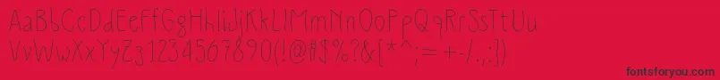 Шрифт Slimamif – чёрные шрифты на красном фоне