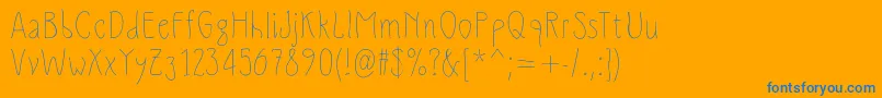 Slimamif Font – Blue Fonts on Orange Background