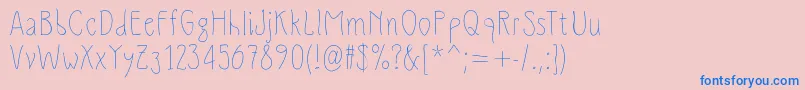 Slimamif Font – Blue Fonts on Pink Background