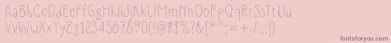 Slimamif Font – Gray Fonts on Pink Background