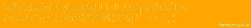 Slimamif Font – Green Fonts on Orange Background