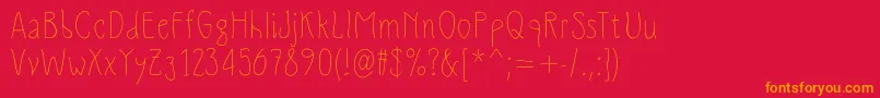 Slimamif Font – Orange Fonts on Red Background