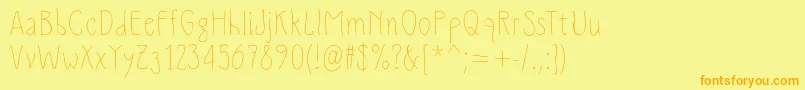Slimamif Font – Orange Fonts on Yellow Background