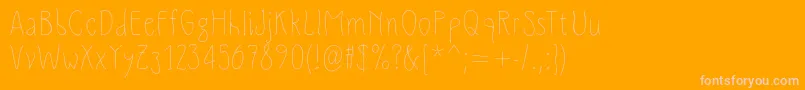 Slimamif Font – Pink Fonts on Orange Background