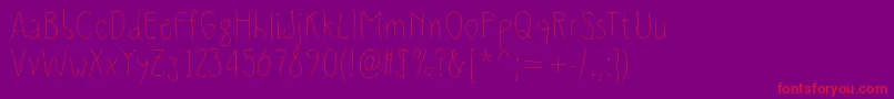 Slimamif Font – Red Fonts on Purple Background