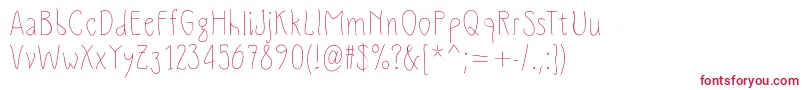 Slimamif Font – Red Fonts on White Background