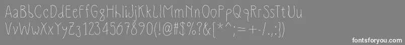 Slimamif-Schriftart – Weiße Schriften auf grauem Hintergrund