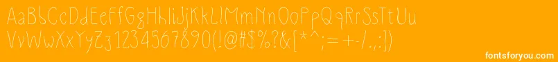 Slimamif Font – White Fonts on Orange Background