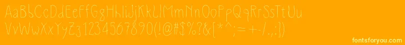 Slimamif Font – Yellow Fonts on Orange Background