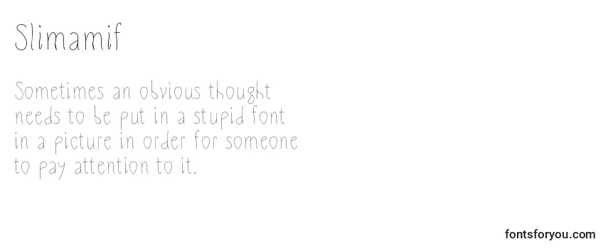 Review of the Slimamif (141207) Font