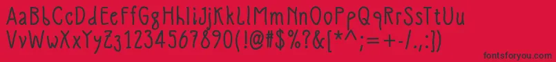 SlimamifBold Font – Black Fonts on Red Background