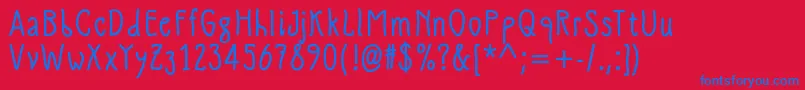 SlimamifBold Font – Blue Fonts on Red Background