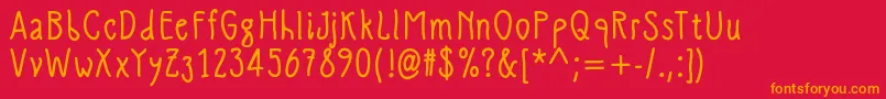 SlimamifBold Font – Orange Fonts on Red Background