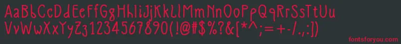 SlimamifBold Font – Red Fonts on Black Background