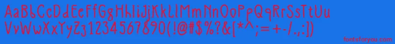 SlimamifBold Font – Red Fonts on Blue Background