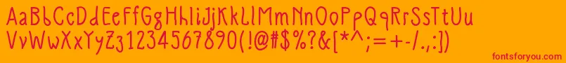 SlimamifBold Font – Red Fonts on Orange Background