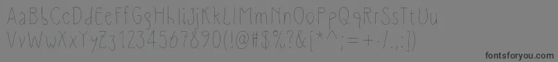 フォントSlimamifLight – 黒い文字の灰色の背景