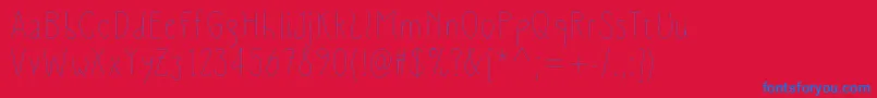 SlimamifLight Font – Blue Fonts on Red Background