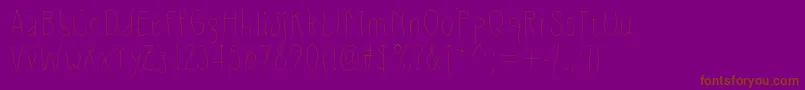 SlimamifLight-Schriftart – Braune Schriften auf violettem Hintergrund