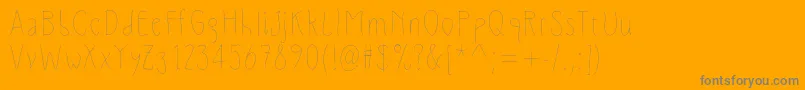 SlimamifLight-Schriftart – Graue Schriften auf orangefarbenem Hintergrund