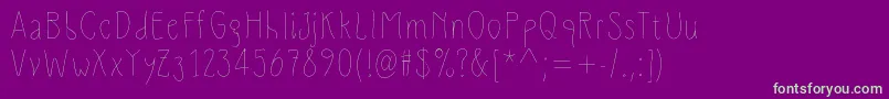 SlimamifLight Font – Green Fonts on Purple Background