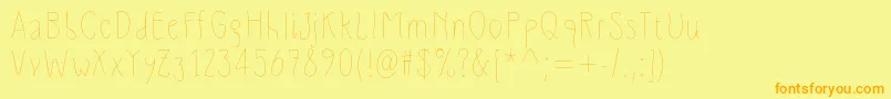 SlimamifLight Font – Orange Fonts on Yellow Background