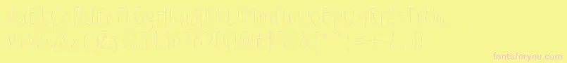 SlimamifLight-fontti – vaaleanpunaiset fontit keltaisella taustalla