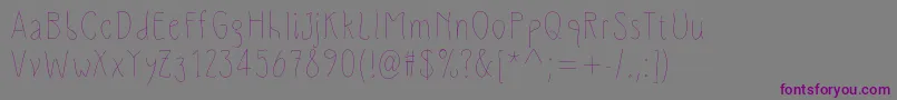 Шрифт SlimamifLight – фиолетовые шрифты на сером фоне