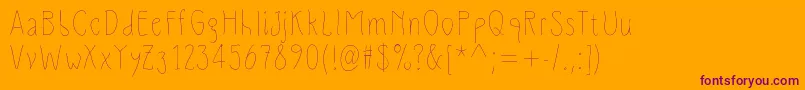 SlimamifLight Font – Purple Fonts on Orange Background