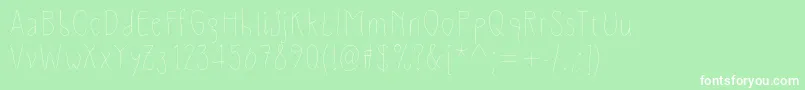 SlimamifLight Font – White Fonts on Green Background