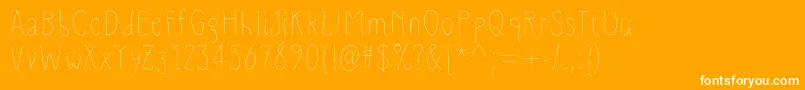 SlimamifLight Font – White Fonts on Orange Background