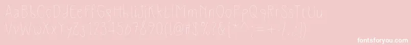 SlimamifLight Font – White Fonts on Pink Background