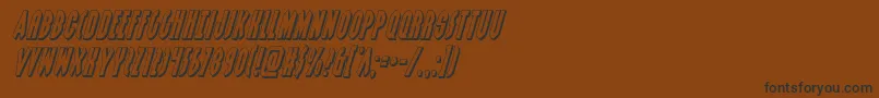 Grendelsmother3Dital Font – Black Fonts on Brown Background