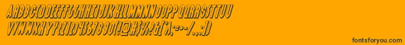 Grendelsmother3Dital Font – Black Fonts on Orange Background