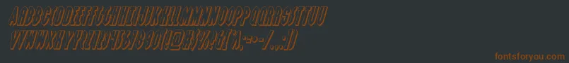 Шрифт Grendelsmother3Dital – коричневые шрифты на чёрном фоне