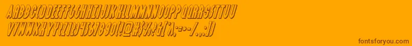 Grendelsmother3Dital Font – Brown Fonts on Orange Background