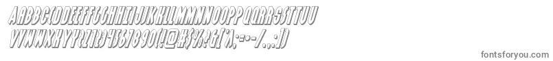 フォントGrendelsmother3Dital – 白い背景に灰色の文字