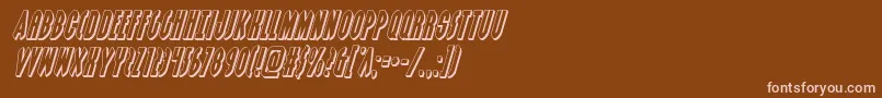 Grendelsmother3Dital Font – Pink Fonts on Brown Background