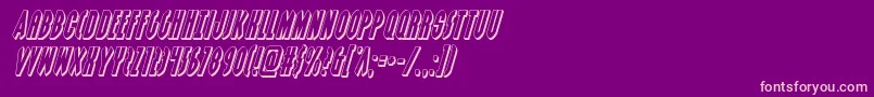 Grendelsmother3Dital Font – Pink Fonts on Purple Background