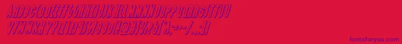 Grendelsmother3Dital Font – Purple Fonts on Red Background