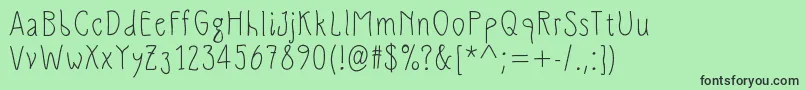SlimamifMedium Font – Black Fonts on Green Background