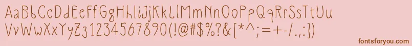 SlimamifMedium Font – Brown Fonts on Pink Background