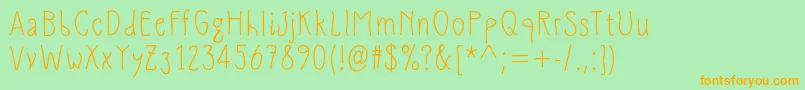 SlimamifMedium Font – Orange Fonts on Green Background