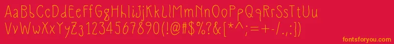 SlimamifMedium Font – Orange Fonts on Red Background