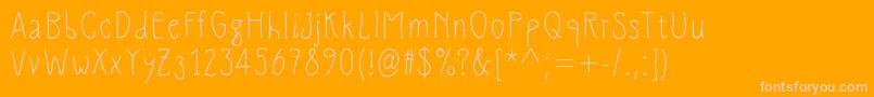 Fonte SlimamifMedium – fontes rosa em um fundo laranja