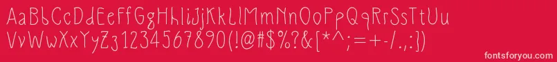 SlimamifMedium-Schriftart – Rosa Schriften auf rotem Hintergrund
