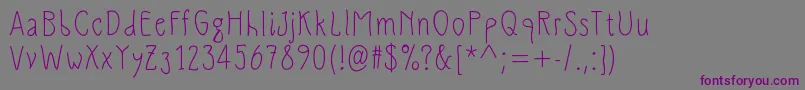SlimamifMedium Font – Purple Fonts on Gray Background