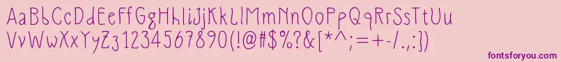 SlimamifMedium-Schriftart – Violette Schriften auf rosa Hintergrund