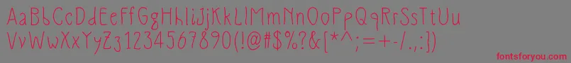 SlimamifMedium Font – Red Fonts on Gray Background