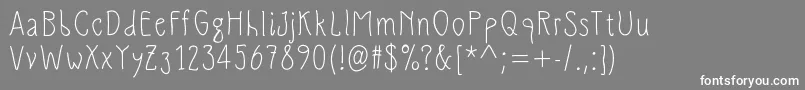 SlimamifMedium Font – White Fonts on Gray Background